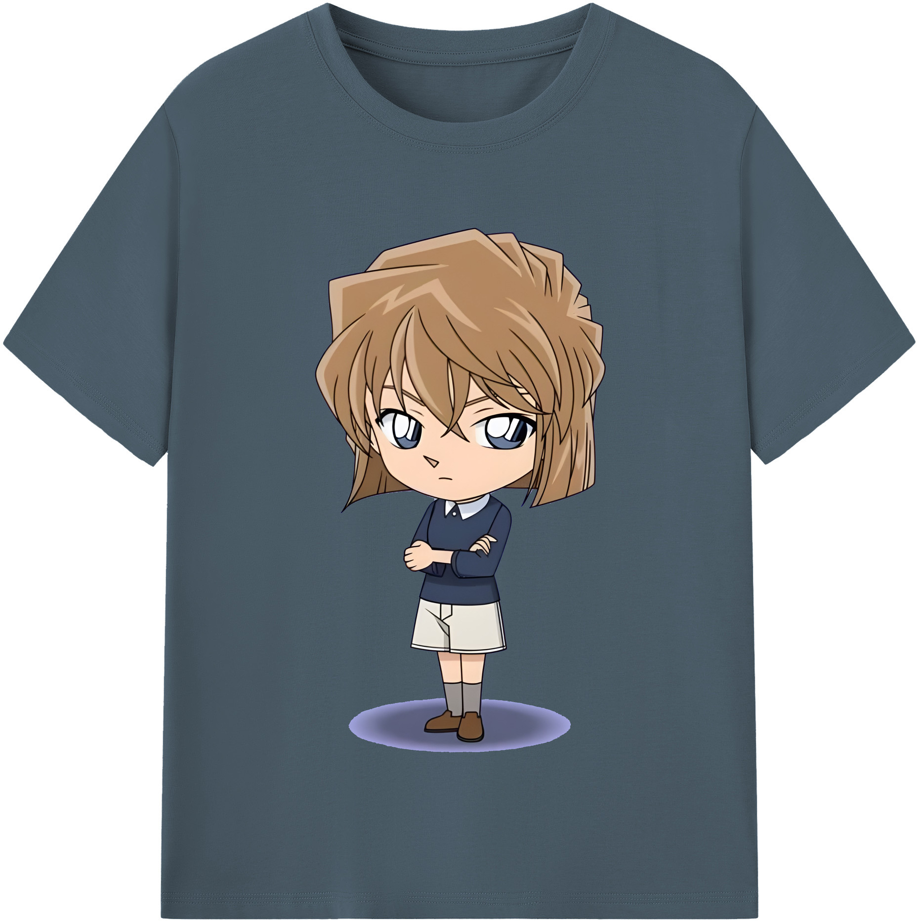 （画像用） 名探偵コナン 灰原 哀 はいばら あい Detective Conan Anita Hailey、Vi Graythorn Haibara Ai 綿100％半袖Tシャツ（フロントプリント）